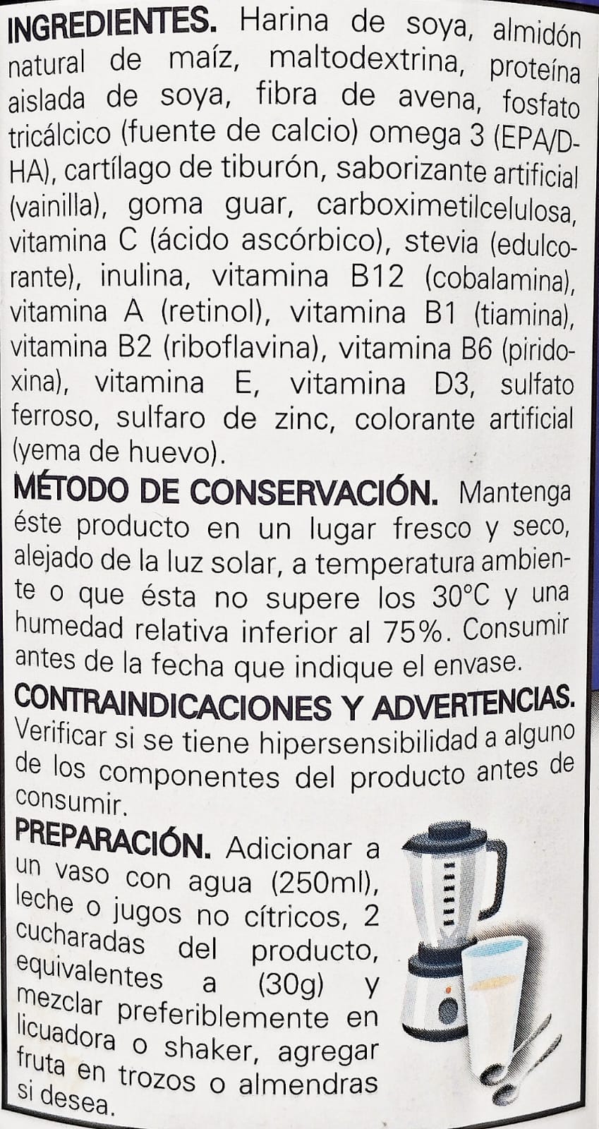 Cartílago de Tiburón + omega 3 + Vitaminas + Inulina