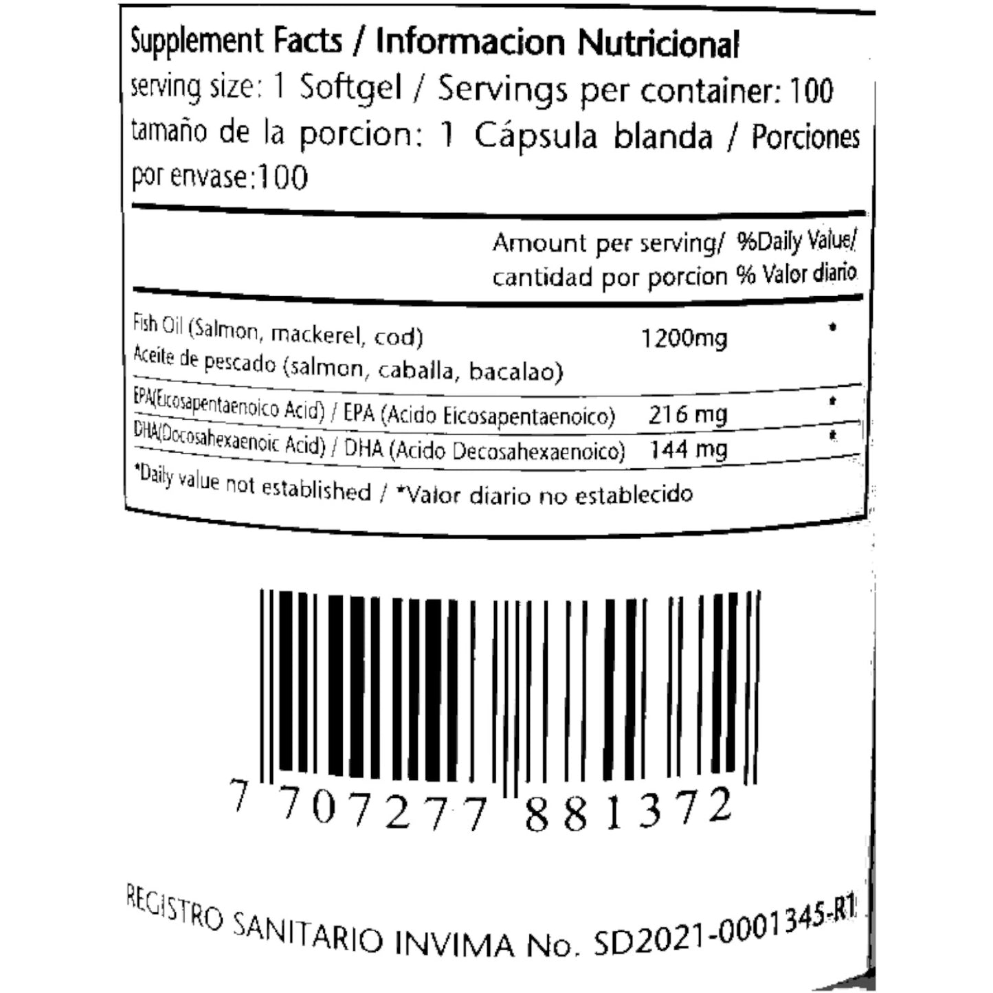 x2 Frascos de Omega 3 en Cápsulas 240g