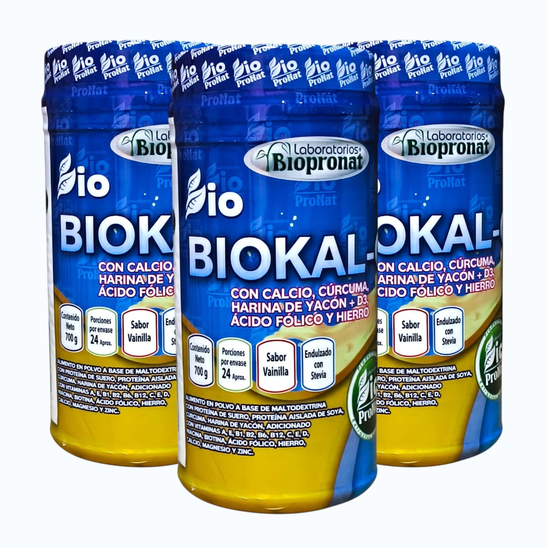 Biokal-C + Cúrcuma + Yacon + Ácido fólico + Hierro