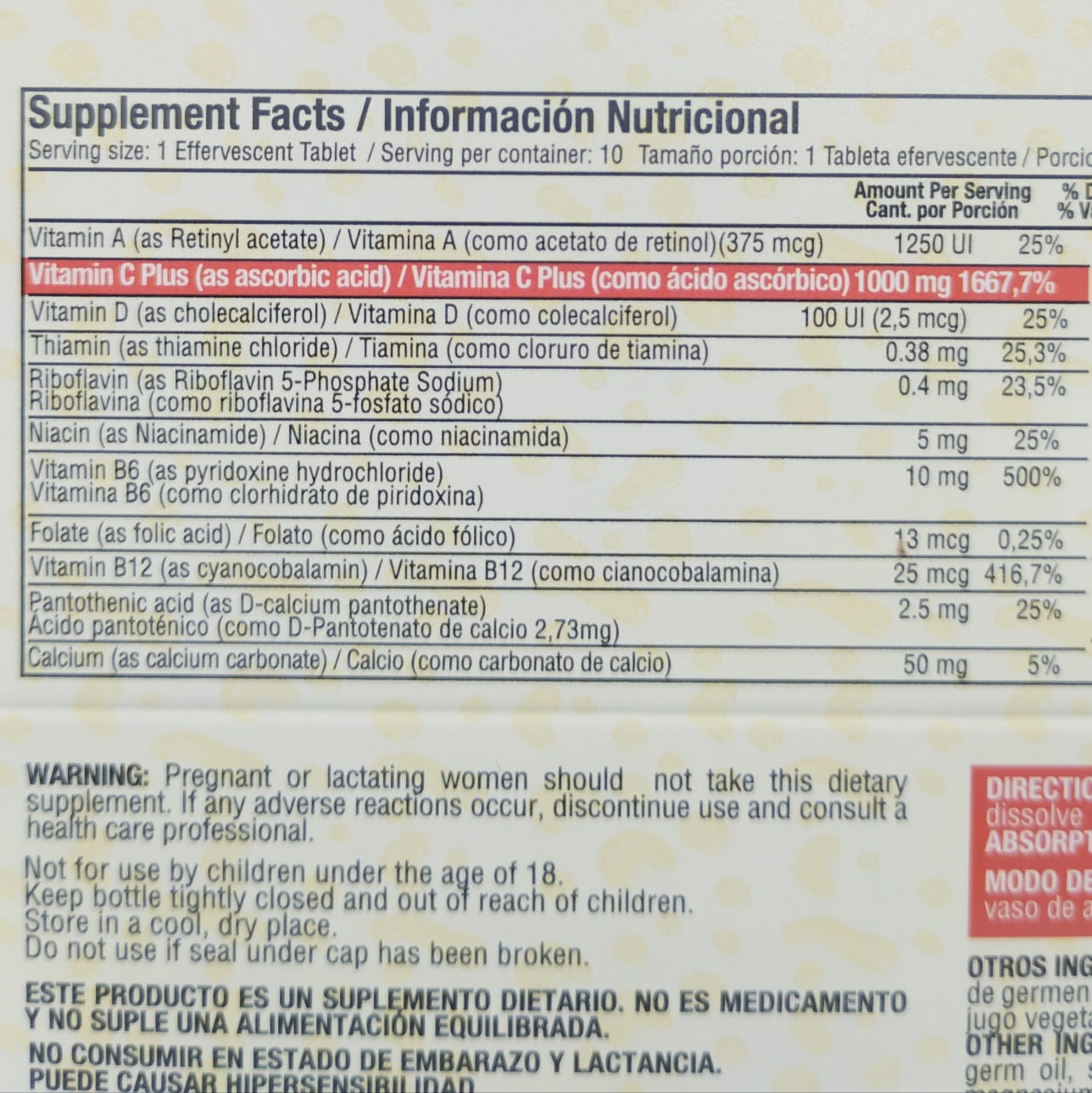 Vitamina C Cápsulas Efervescentes Ener-C | Healthy America