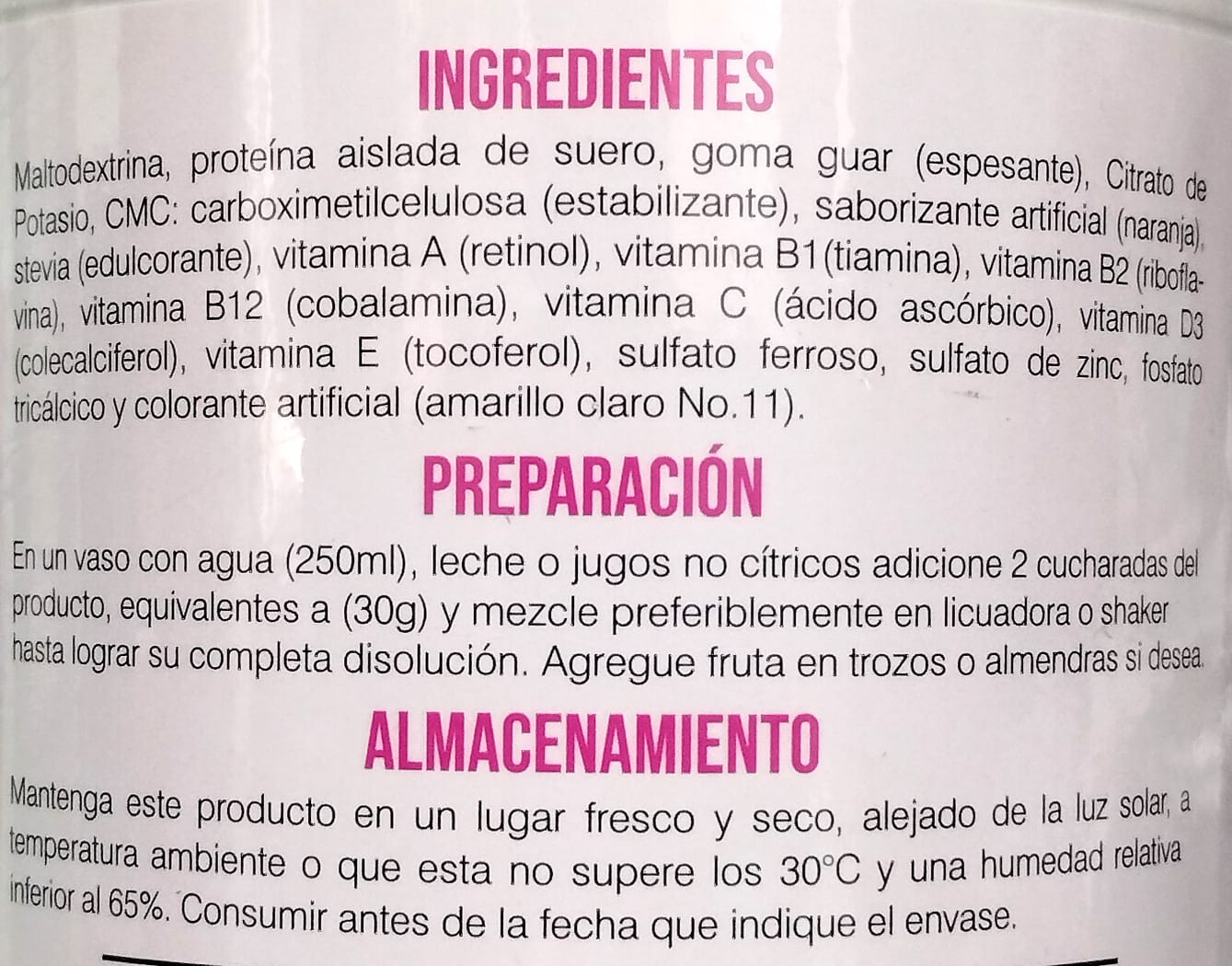 2 Tarros de Citrato de Potasio 900 grs. en Polvo