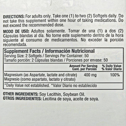 100 Cápsulas de Magnesio | Healthy America