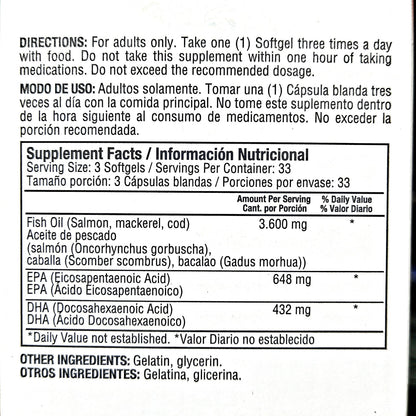 Cápsulas de Omega 3 Healthy America