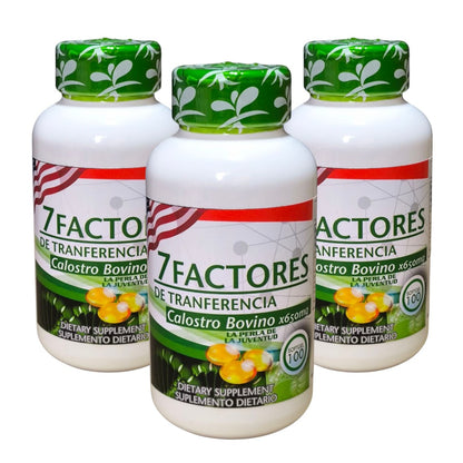 Frascos de 7 FACTORES + Calostro Bovino