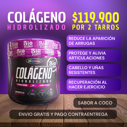 Colágeno Hidrolizado libre de soya y maltodextrina sin edulcorantes