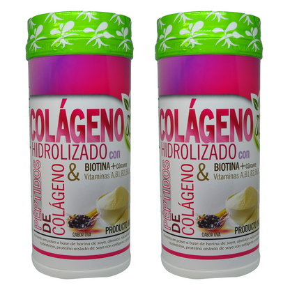 Colágeno Hidrolizado Neovit + Biotina+ Cúrcuma+ Vitaminas sabor a uva