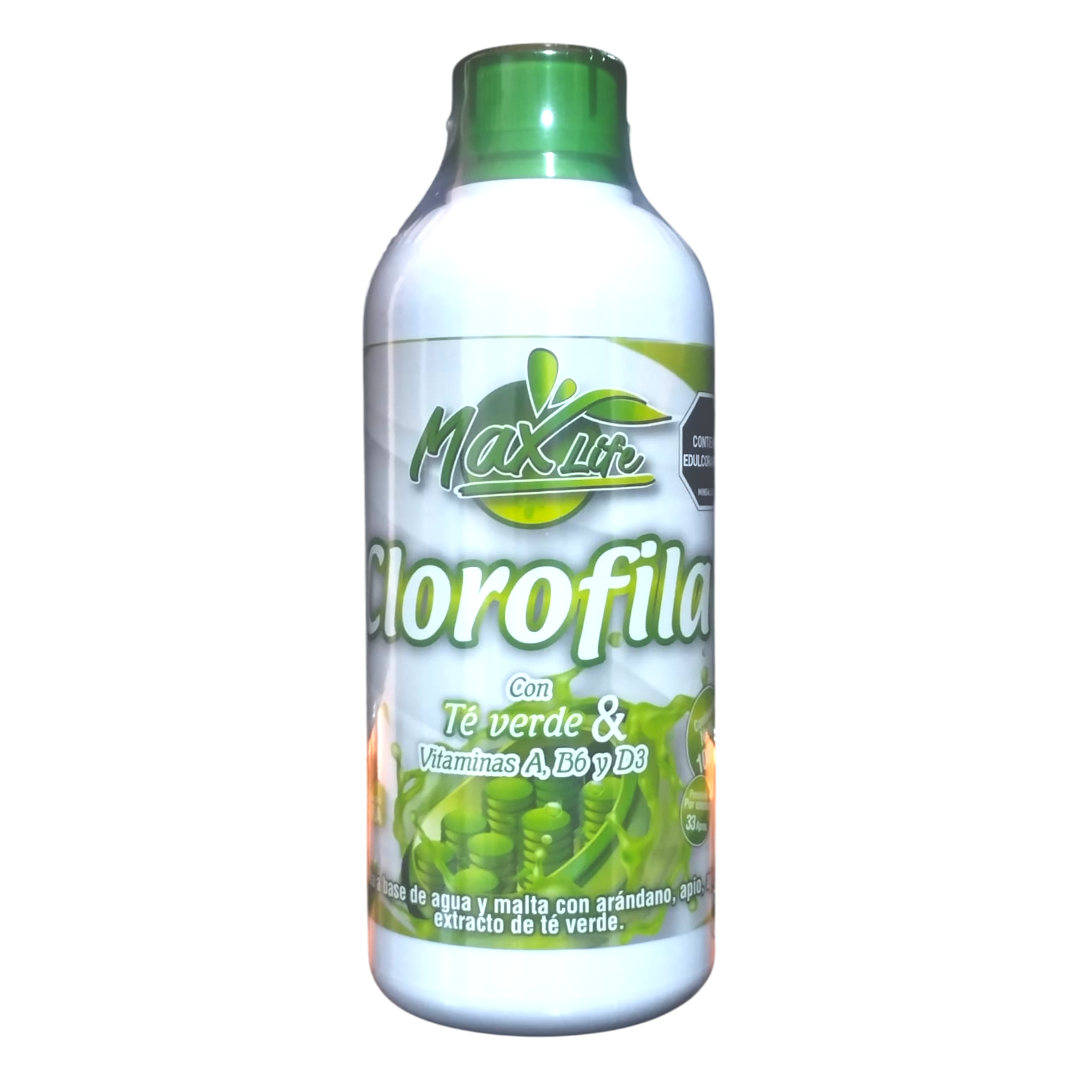 Unidad Clorofila Líquida 1 Litro, Con té verde y adicionado con vitáminas