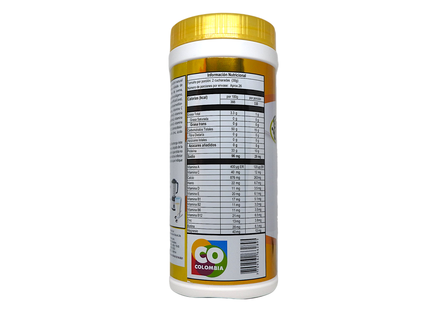 Colágeno Hidrolizado X 2 Tarros + Biotina + Magnesio + Ácido fólico + Cúrcuma