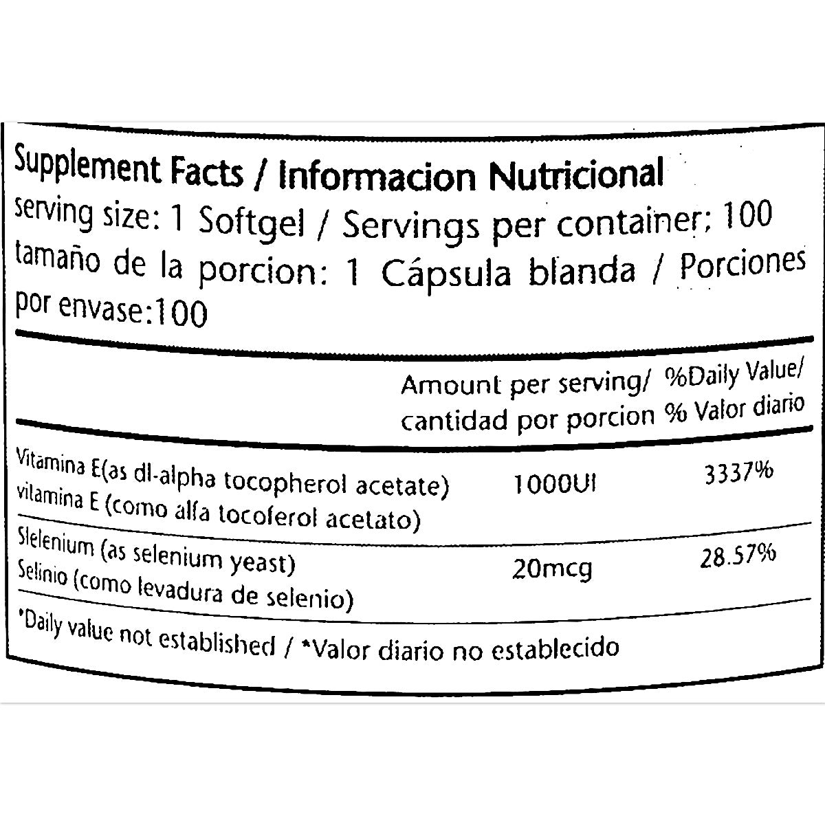 Frasco de cápsulas de VITAMINA E+ Selenio-My Store-Naturales y Saludables
