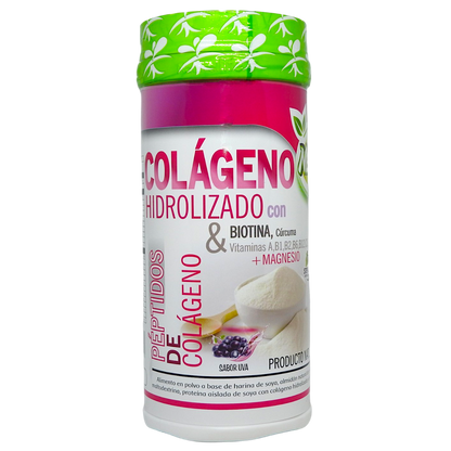 Colágeno Hidrolizado Neovit + Biotina+ Cúrcuma+ Vitaminas sabor a uva
