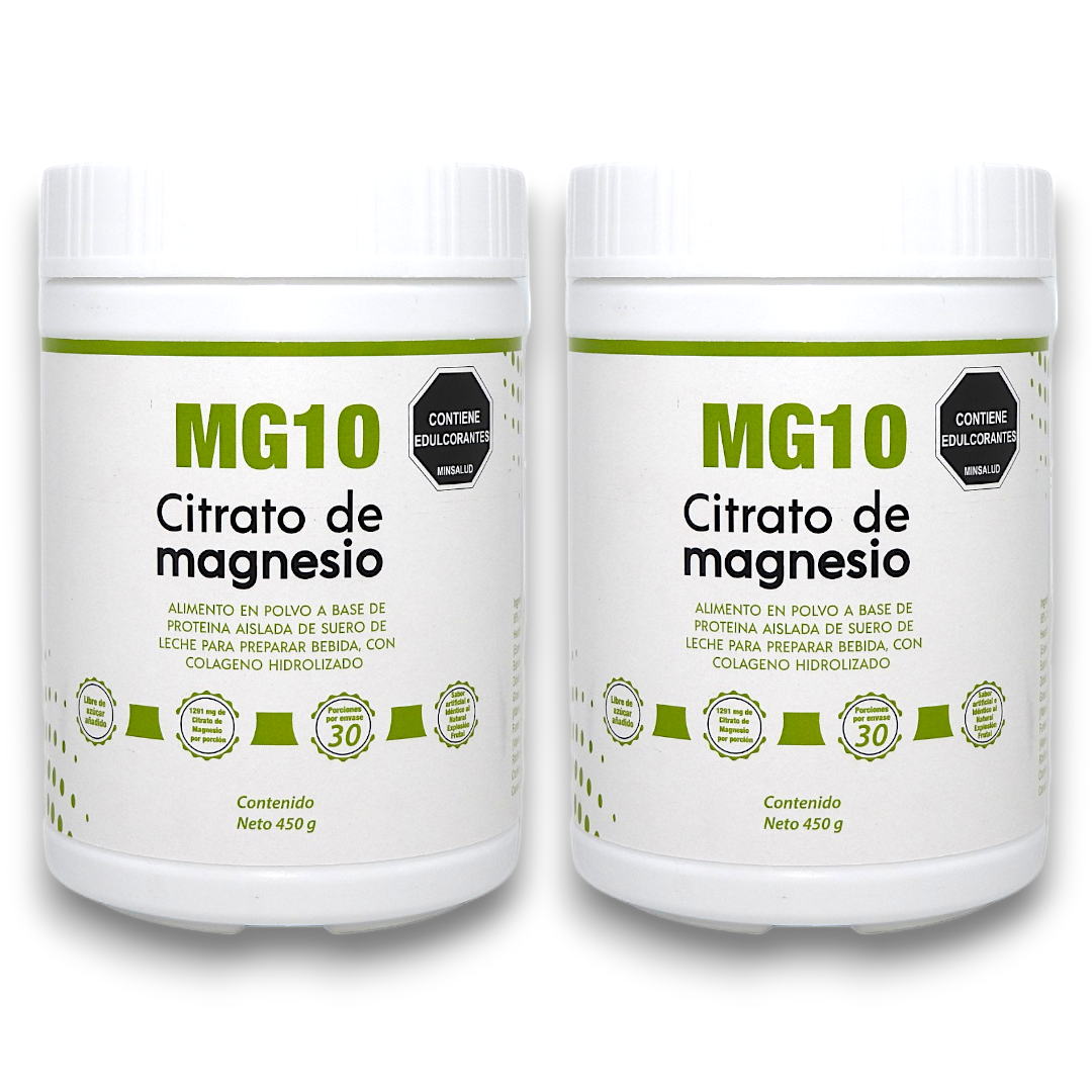 CITRATO DE MAGNESIO + Colágeno hidrolizado + Vitaminas X 2 TARROS