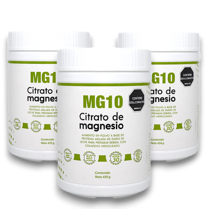 Citrato de Magnesio + Colágeno Hidrolizado + Vitaminas X 3 TARROS
