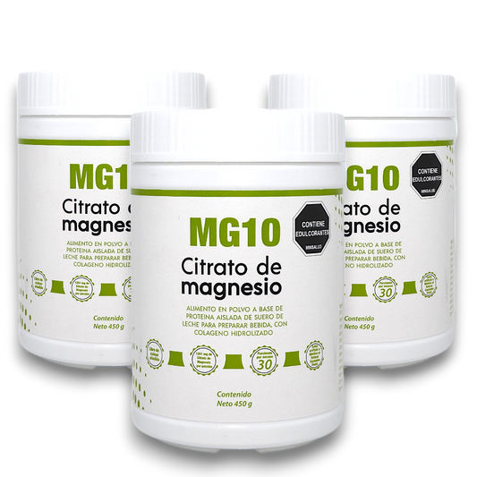 Citrato de Magnesio + Colágeno Hidrolizado + Vitaminas X 3 TARROS