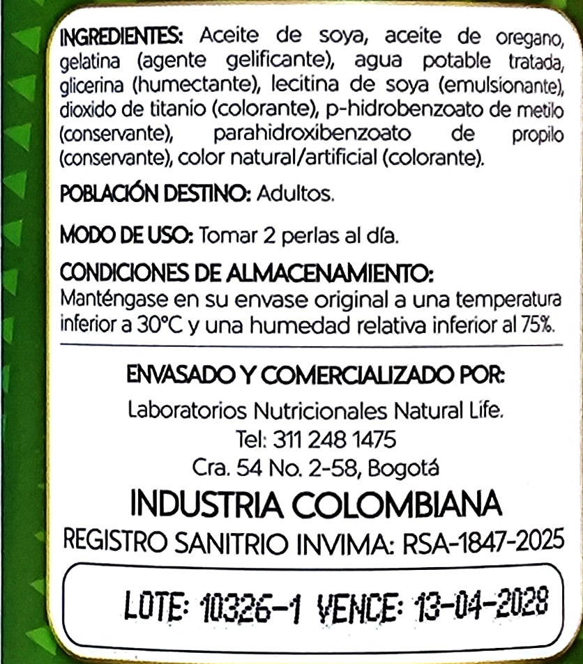 Aceite de oregano