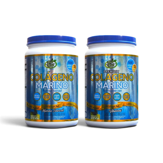 2 Tarros de COLÁGENO MARINO + Vitaminas + Magnesio, Cúrcuma + Resveratrol