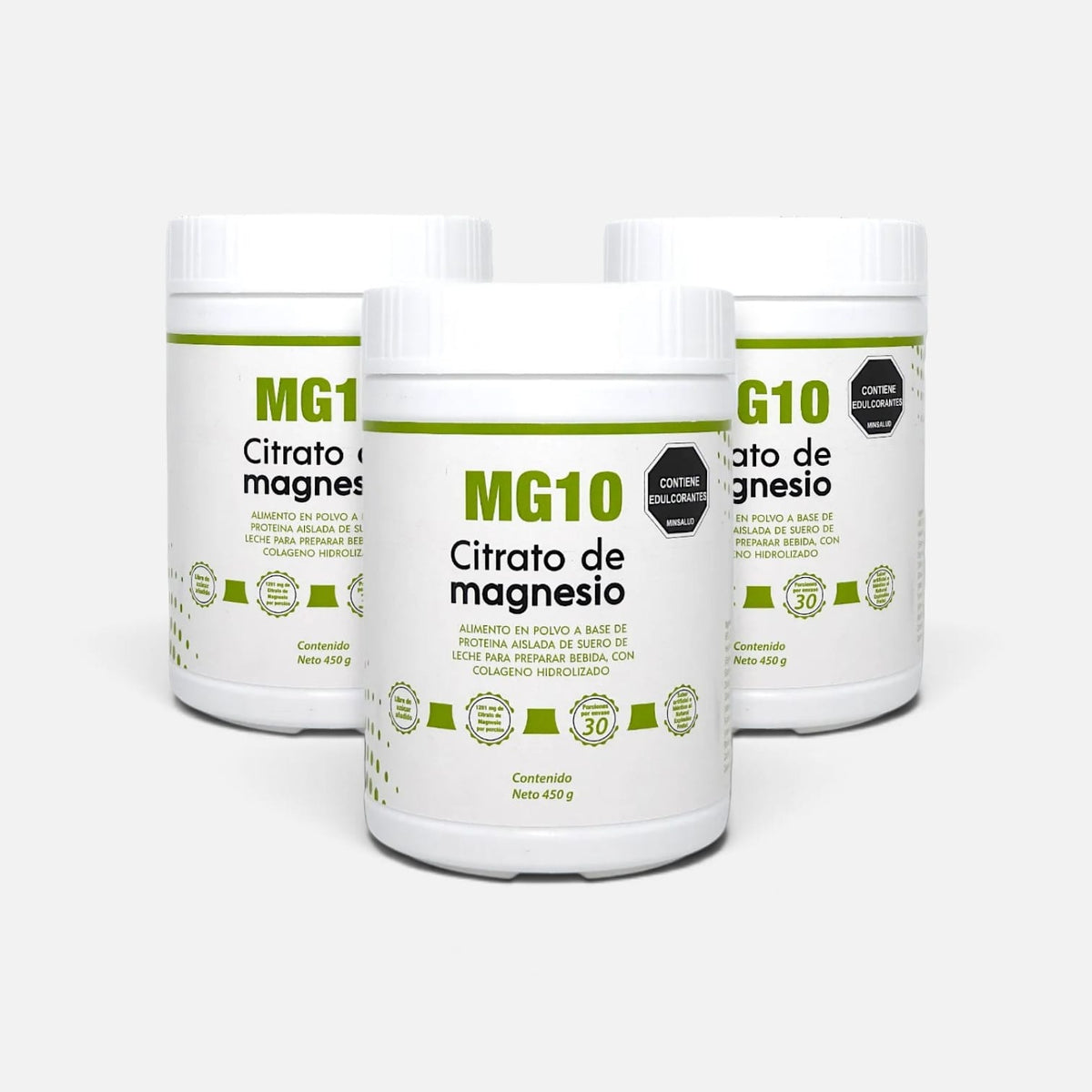 Citrato de Magnesio + Colágeno Hidrolizado + Vitaminas X 3 TARROS