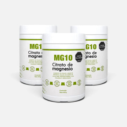 Citrato de Magnesio + Colágeno Hidrolizado + Vitaminas X 3 TARROS