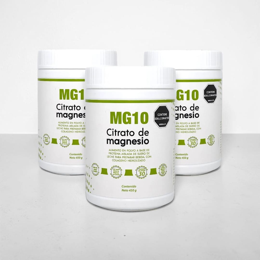Citrato de Magnesio + Colágeno Hidrolizado + Vitaminas X 3 TARROS