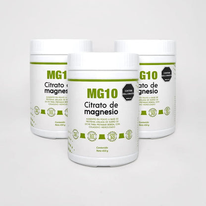 Citrato de Magnesio + Colágeno Hidrolizado + Vitaminas X 3 TARROS