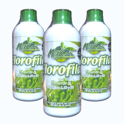 Clorofila con té verde y vitáminas | MaxLife
