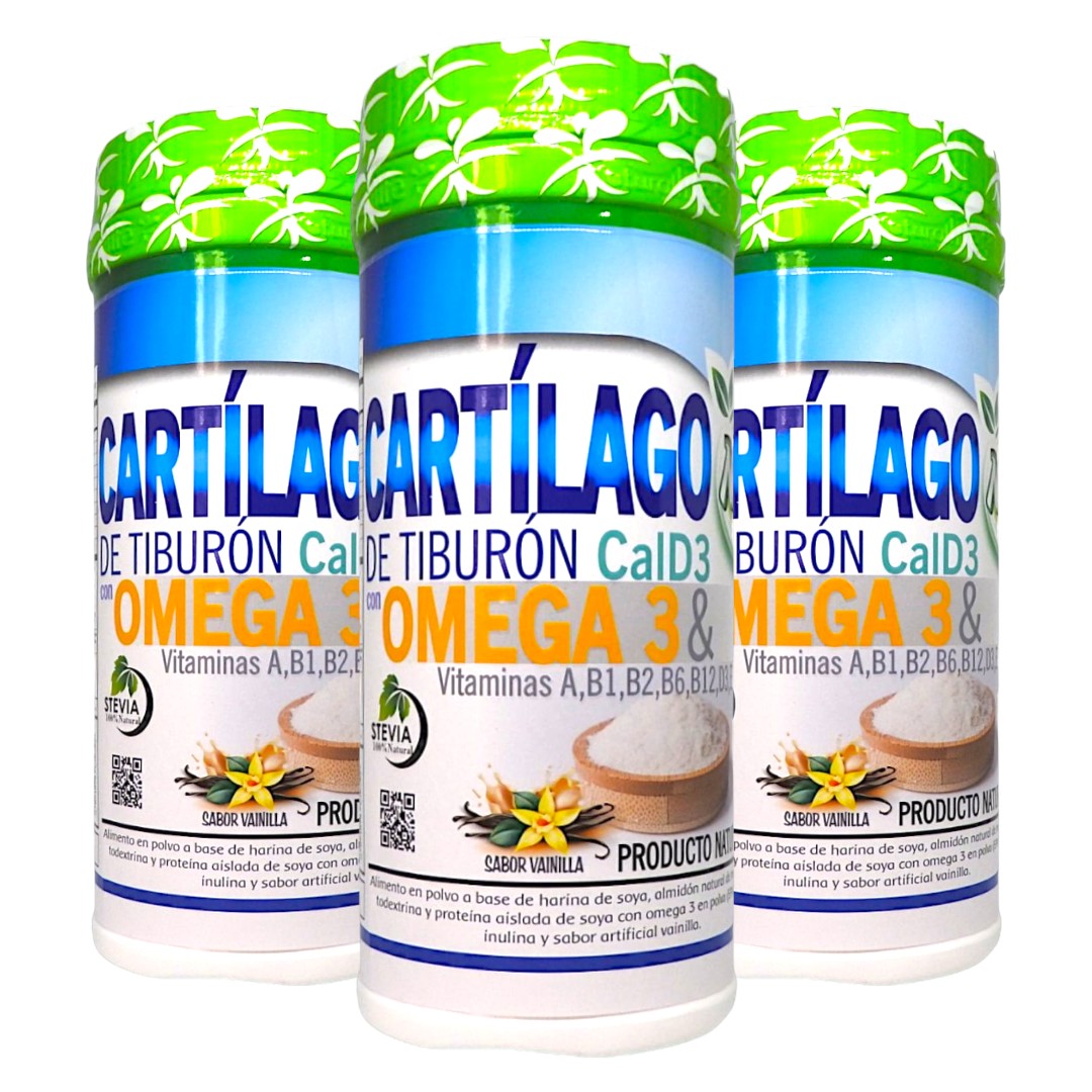 Cartílago de Tiburón + omega 3 + Vitaminas + Inulina
