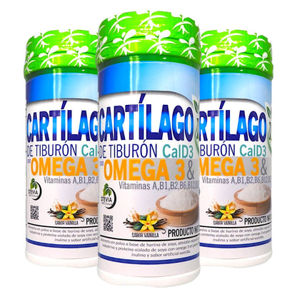 Cartílago de Tiburón + omega 3 + Vitaminas + Inulina