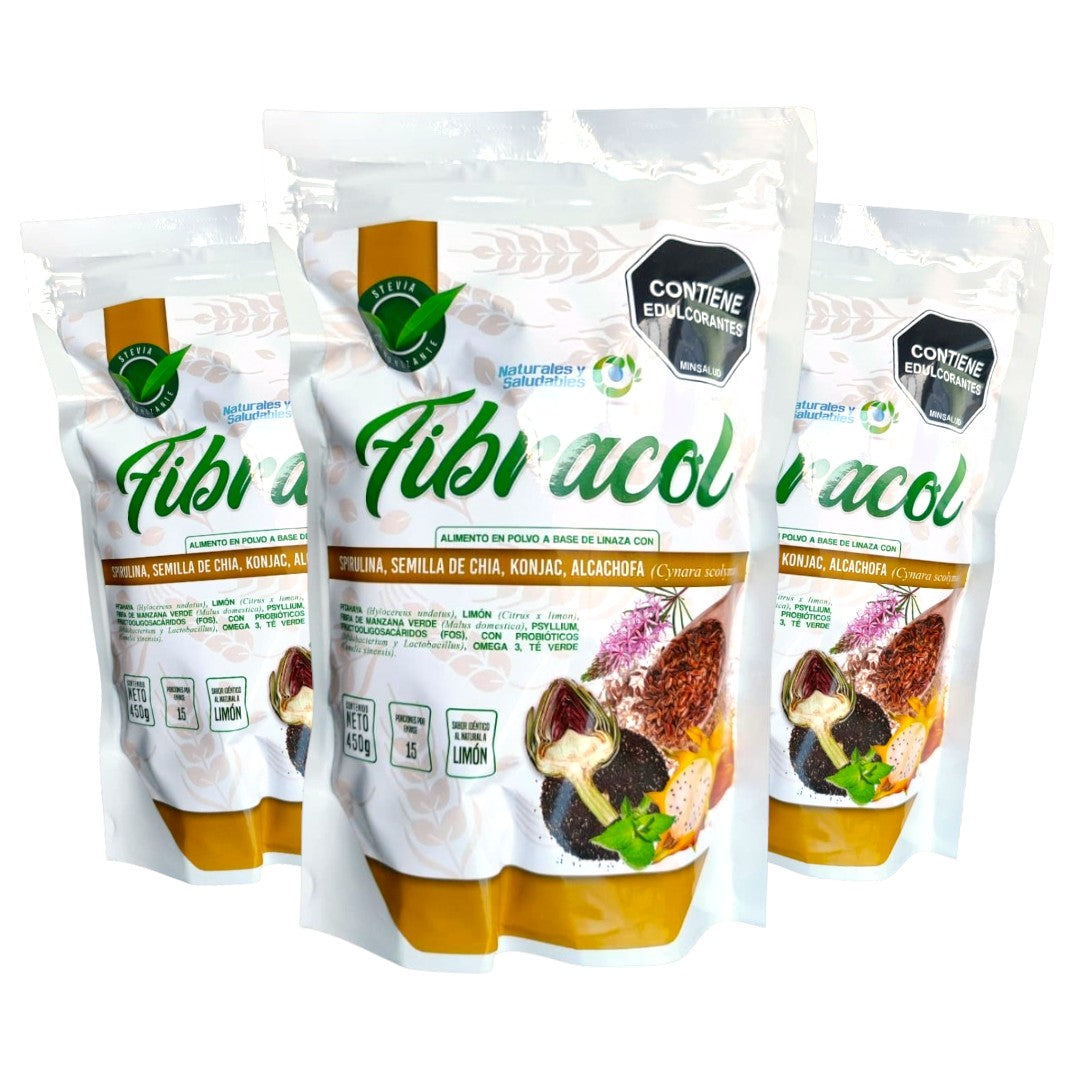 Bolsa de FIBRACOL con linaza, alcachofa, pitahaya, semilla de chía y té verde
