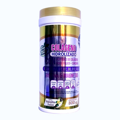 Colágeno Hidrolizado Dorado + Complejo B + Ácido Fólico y Cúrcuma