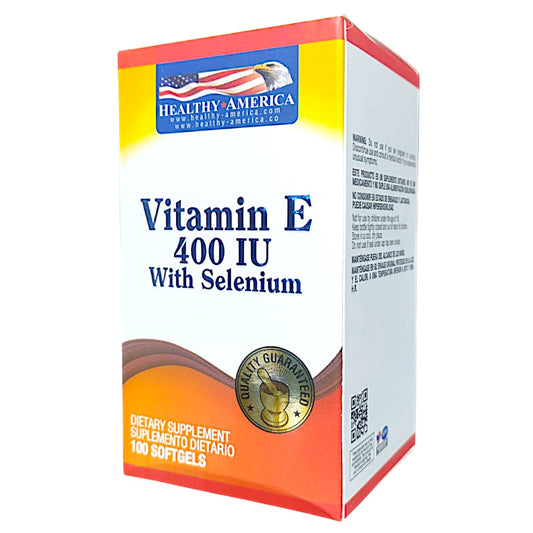 100 Cápsulas de VItamina E + Selenio | Healthy America