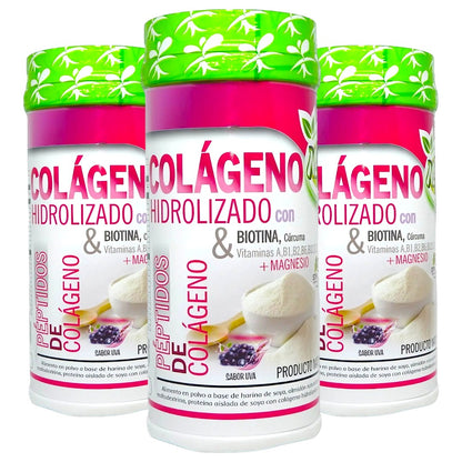 Colágeno Hidrolizado Neovit + Biotina+ Cúrcuma+ Vitaminas sabor a uva